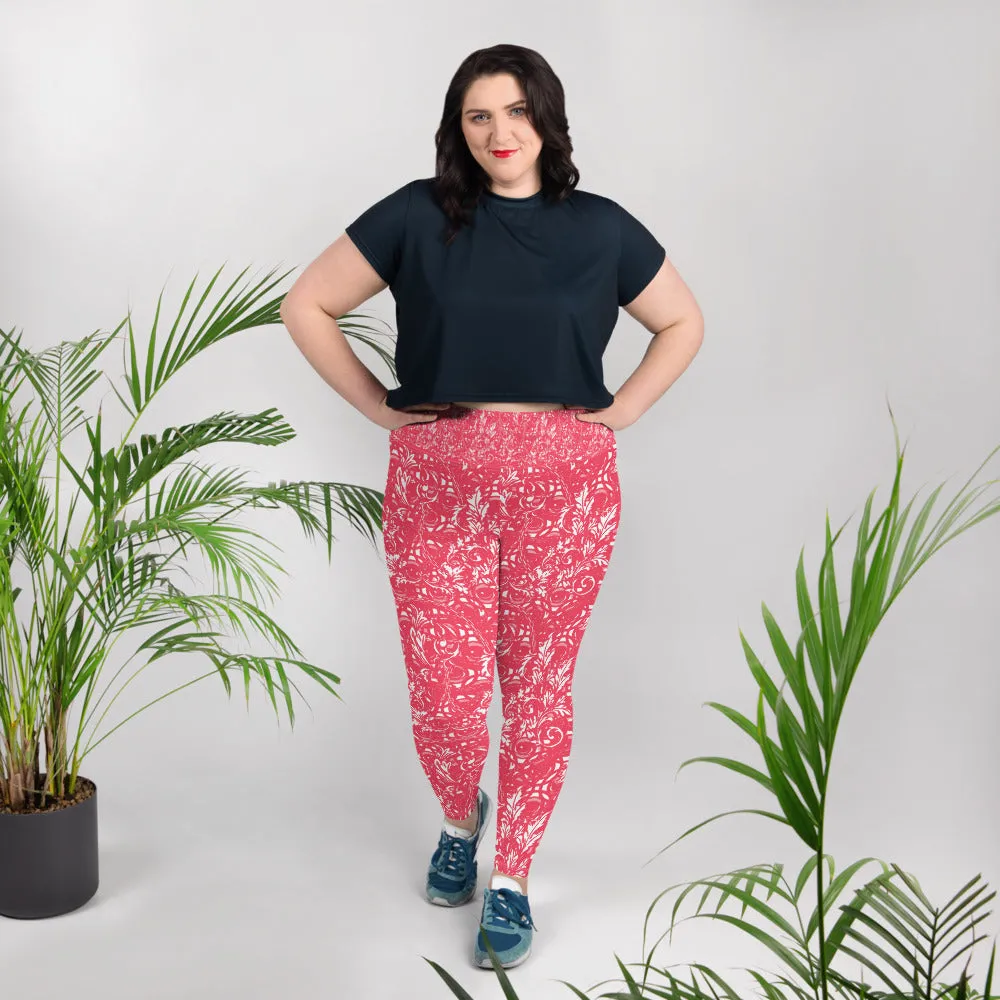 VersacEYEZ Pink All-Over Print Plus Size Leggings