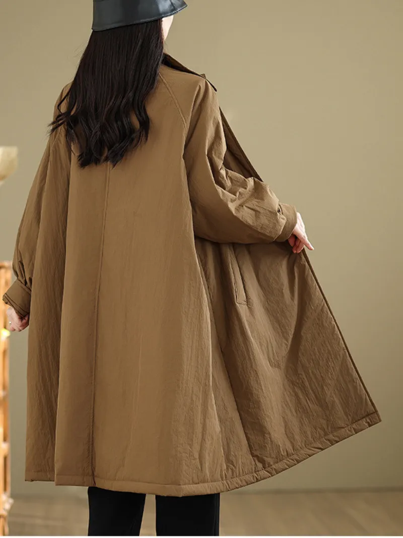 Women's Sleek & Stylish & Cozy Side Pockets Winter Coat